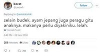 Selain budek alias tuli, ayamm di Jepang juga peragu. Jadilah menu olahan ayam ini perlu diyakiniku. Foto: instagram