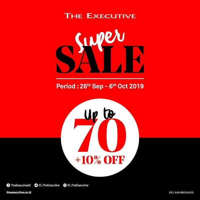 Mencari baju kerja baru yang harganya terjangkau? Coba kunjungi gerai The Executive selagi Anda main ke mall akhir pekan ini. Brand tersebut sedang mengadakan program super sale. Hingga 6 Oktober mendatang, brand tersebut memberi potongan harga sampai 70%. Foto: Twitter