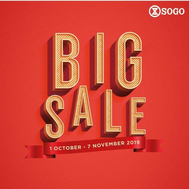 Pilihan busana yang lebih beragam bisa ditemukan di department store. Sogo pun bisa jadi destinasi belanja Anda terlebih ada program Big Sale. Promo menarik ini masih berlangsung hingga 7 November. Foto: Twitter