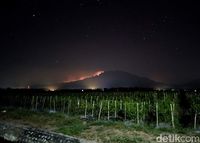 Gunung Raung terbakar