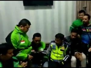 Berakhir Damai, Polantas Penendang Pengemudi Ojol di Bogor Minta Maaf
