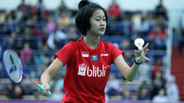 Putri Kusuma Wardani menyumbang satu poin kemenangan untuk Indonesia di partai final.