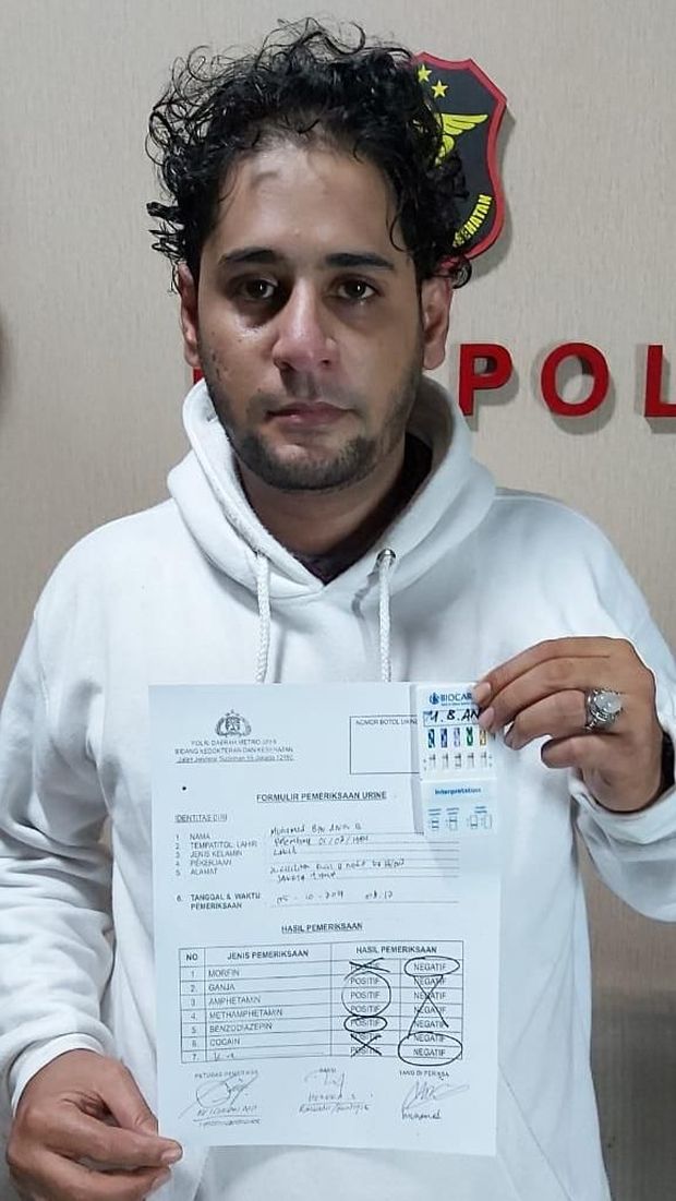Suami Dhawiya Positif Ganja hingga Sabu