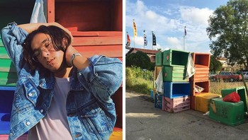Terlihat kece ya, padahal fotonya di belakang kotak-kotak bekas. oto: Brightside