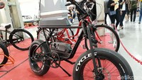 Sepeda itu berwana hitam doff dengan bentuk yang sudah dimodifikasi. Pada bagian rangka sepeda, khususnya di bagian tengah terdapat mesin penggerak berkekuatan listrik. Meski terdapat mesin penggerak tersebut, sepeda itu masih mempertahankan kayuh.