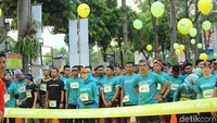 Kementerian Kesehatan (Kemenkes) mengadakan Healthies Fun Run 5K pada Minggu (6/10/2019) pagi. (Foto: Nabila Ulfa Jayanti/detikHealth) 
