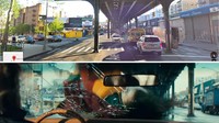 Dalam film, Arthur yang tengah memakai kostum badut menuju lokasi syuting sempat dikejar oleh dua detektif yang mengincarnya. Walau adegan itu begitu cepat, tapi lokasinya berada di Jerome Av, E 170th St, The Bronx. Lokasinya berada di dekat pintu masuk 170 Street 4-train station (Google Street View/Warner Bros)