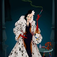 Cruella De Vil terobsesi motif bintik-bintik pada kulit anjing Dalmatian. Maka dekorasi kamarnya pun tak jauh dari palet monokrom hitam-putih. Foto: Istimewa