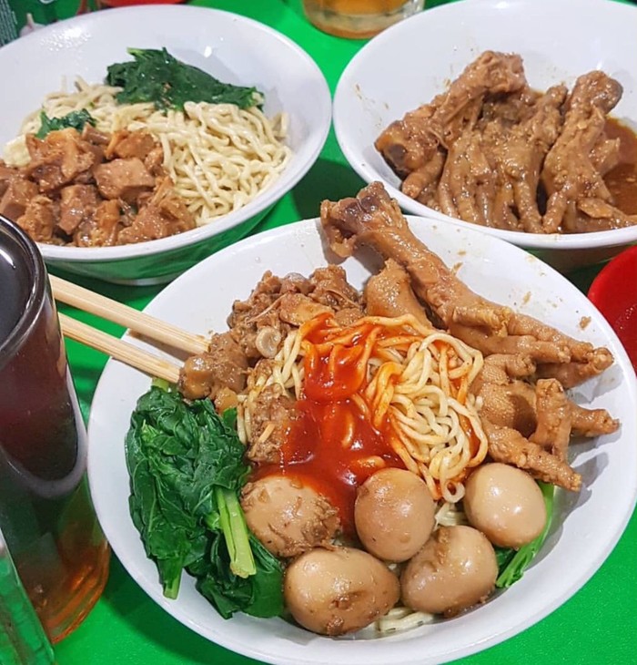 mie ayam ceker buat sarapan