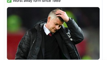 Rentetan prestasi buruk MU belakangan. Foto: Twitter