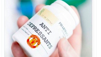 Obat anti depresi yang sepertinya cocok buat pemain MU. Foto: Twitter