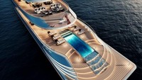 Untuk pengembangan Aqua, inspirasinya dari gaya hidup wisatawan yang cerdas. Teknologi terkini juga disematkan di dalam superyacht ini (Sinot Yacht Architecture & Design 2019/CNN)