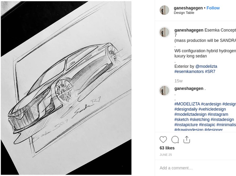 Sketsa Mobil Sport hingga Sedan Esemka, Cocok Jadi Mobil Listrik