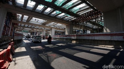 Penampakan Terkini Proyek LRT Cawang-Dukuh Atas