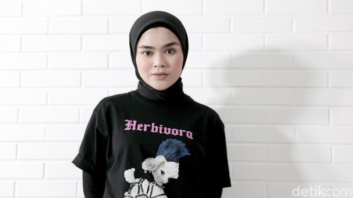 Sivia Azizah saat berkunjung ke kantor detikcom.