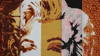 Terakhir, ini adalah potret wajah Marilyn Monroe yang dibuat dengan berbagai jenis makanan. Mulai dari roti panggang, chocolate, selai kacang, jelly dan kacang panggang. Mahakaryanya ini dijadikan Nathan sebagai cover buku pertama ciptakannya.  Foto: Nathan Wyburn