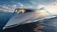 Namanya Aqua dan dibuat dalam kerja sama dengan Lateral Naval Architects. Ukurannya 112 meter dan akan didukung sepenuhnya oleh hidrogen cair dan teknologi sel bahan bakar (Sinot Yacht Architecture & Design 2019/CNN)