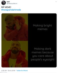 Viral! Instagram Dark Mode & RIP Meme