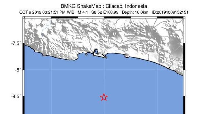 Warga di Cilacap Rasakan Getaran Gempa M 4,1