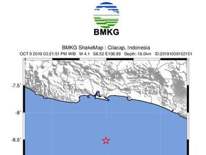Warga di Cilacap Rasakan Getaran Gempa M 4,1