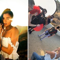 Siapa sangka untuk membuat foto yang sekilas tampak sederhana ini Chris membutuhkan bantuan dari banyak orang. Foto behind the scene yang diperlihatkannya menampilkan setidaknya ada dua orang yang membantunya untuk mendapatkan efek dramatis di foto. Foto: Instagram @cnhphotography