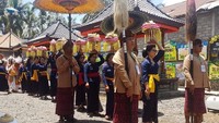 Upacara ngaben mendiang istri dari Plt Ketua DPD Partai Golkar Bali Gde Sumarjaya Linggih dilakukan di Yayasan Krematorium Bebalang, Bangli.