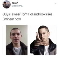 Tom Holland mirip Eminem. Dok. Twitter