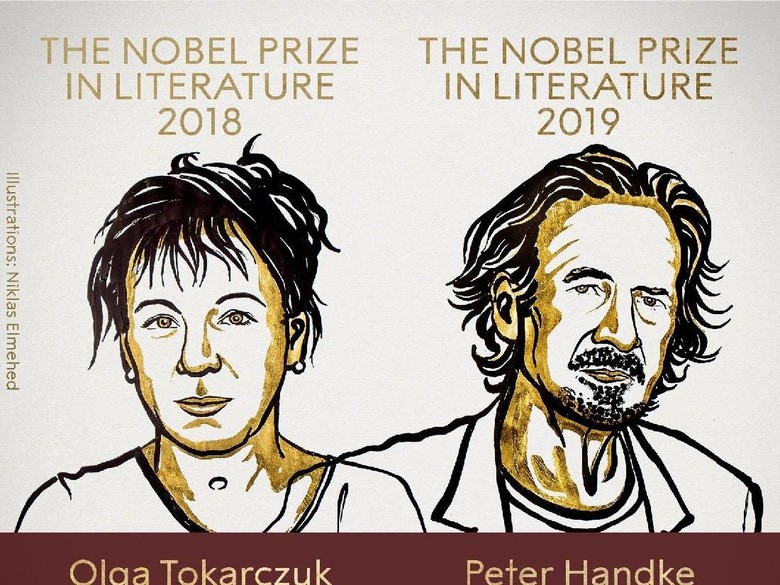 Foto: Peraih Nobel Sastra 2018 dan 2019 (dok. Nobel Prize) Foto: Peraih Nobel Sastra 2018 dan 2019 (dok. Nobel Prize)