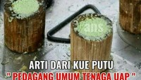 Pedang putu selalu membunyikan bunyi uap yang khas. Sampai-sampai netizen menebak bahwa PUTU adalah singkatan dari Pedagang Umum Tenaga Uap. Foto: Istimewa