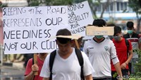 Aksi ini sebagai bentuk protes kepada UNHCR.