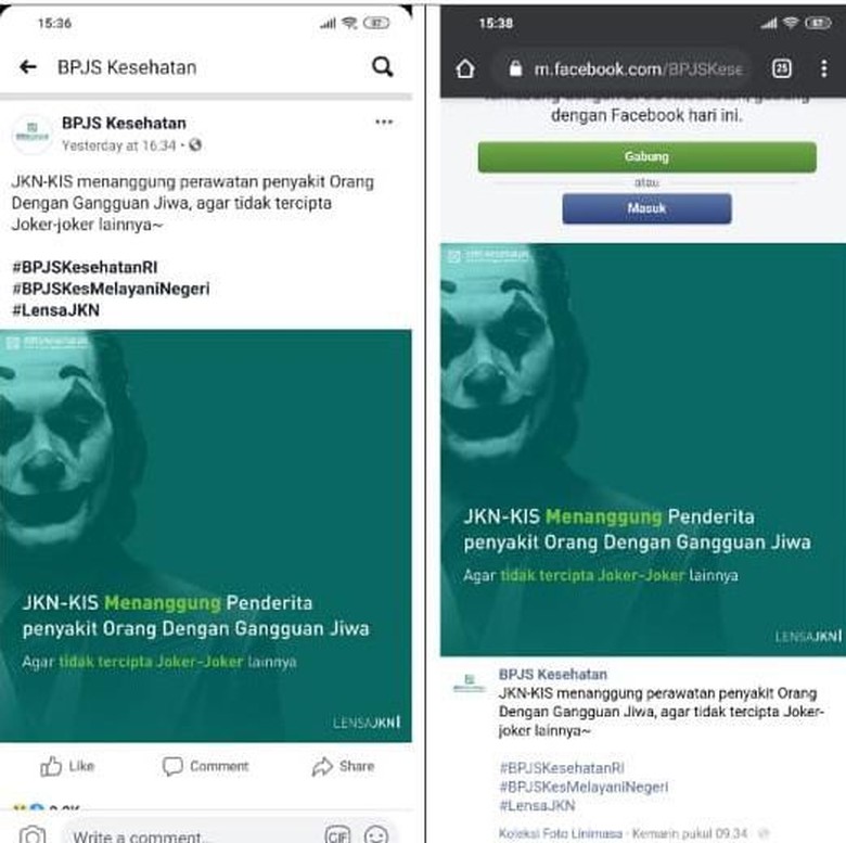 YLBHI dan Pemerhati ODGJ Somasi Dirut BPJS Kesehatan terkait Postingan Joker