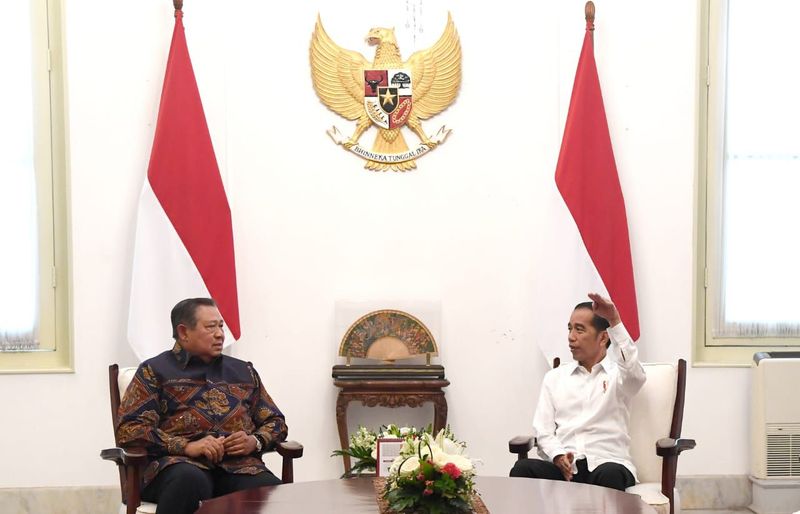 jokowi, jokowi berbicara, jokowi bertemu sby, sby bertemu jokowi, jokowi sby, sby jokowi