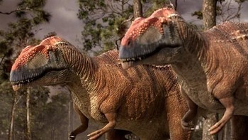 Mapusaurus roseae: Mapusaurus roseae adalah karnivora raksasa yang bisa mencapai panjang lebih dari 9 meter. Ada bukti bahwa predator ganas ini berburu dalam kelompok. Foto: Dinosaur World