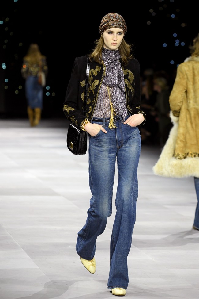 Koleksi ready to wear Celine untuk musim semi 2020 yang ditampilkan di Paris Fashion Week 2020, Prancis. Minggu (27/9/2019). Photo by Pascal Le Segretain/Getty Images.