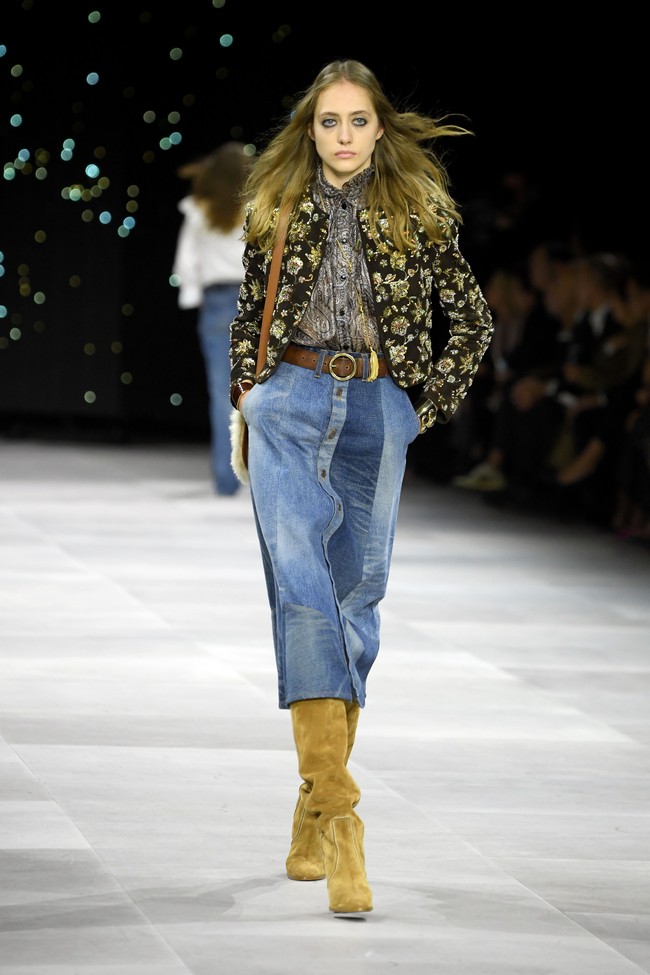 Koleksi ready to wear Celine untuk musim semi 2020 yang ditampilkan di Paris Fashion Week 2020, Prancis. Minggu (27/9/2019). Photo by Pascal Le Segretain/Getty Images.