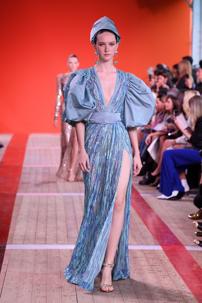 Elie Saab memeragakan koleksi gaun terbarunya di Paris Fashion Week 2020, Prancis, Sabtu (28/09/2019). Photo by Pascal Le Segretain/Getty Images