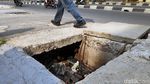 Awas, Lubang Mengintai Pejalan Kaki di Margonda