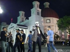 Wow! Ada Joker di Car Free Night Semarang