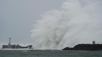 Hagibis diprediksi akan menjadi topan pertama yang dikategorikan sangat kuat yang menerjang pulau utama Honshu sejak tahun 1991, ketika sistem kategori badai mulai diperkenalkan. (Foto: AP)