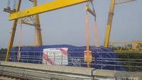 Pengiriman kereta diperkirakan akan memakan waktu selama 4 hari. Sementara proses unpacking, coupling dan loading kereta LRT Jabodebek diperkirakan selesai 14 Oktober 2019 ini. Istimewa/Dok. INKA.