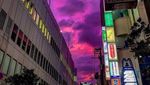 Foto: Langit Pink Jepang Sebelum Topan Super Datang