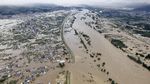 Potret Udara Banjir di Jepang Imbas Topan Hagibis