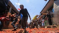 Sejarah tradisi ini bermula pada 2011, Mas Nanu Muda alias Abah Nanu adalah Budayawan Sunda menjadi pencetus perang tomat.