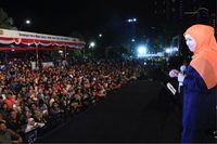 Pesta Rakyat HUT ke-74 Jatim Tampilkan Video Mapping Gedung Grahadi