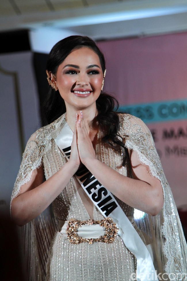Jolene Marie Rotinsulu mengikuti Miss International 2019 yang akan berlangsung dari tanggal 25 Oktober hingga 12 November 2019 serta Grand Final yang akan digelar pada 12 November 2018 di Tokyo Dome City Hall, Jepang.  Foto: Muhammad Abduh/Detikcom
