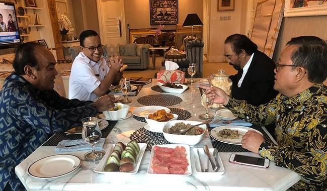 Menu Pilihan Surya Paloh Saat Menjamu Prabowo dan Anies Baswedan