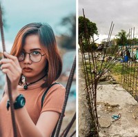 Saat melihatnya kamu mungkin tidak akan percaya kalau foto ini diambil di tempat yang kumuh dan penuh dengan sampah serta puing-puing bekas bangunan. Teknik pengambilan yang tepat membuat foto ini menjadi sangat indah. Jika diperhatikan, efek bokeh yang digunakan membuat suasana kotor tempat pengambilan gambar tersebut tersamarkan. Foto: Siir Caustic/Twiter