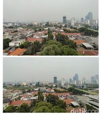 mode normal (atas) , wide angle (bawah) Foto: detikINET/Josina