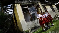 Begini penampakan salah satu bangunan yang rusak belum lama ini di SD Negeri Miangas, Kepulauan Talaud, Sulawesi Utara.