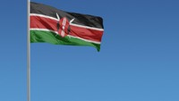 Kenya di Afrika memiliki gambar senjata tradisional pada benderanya. Itu adalah perisai dan tombak suku Masai, suku asli setempat (iStock)